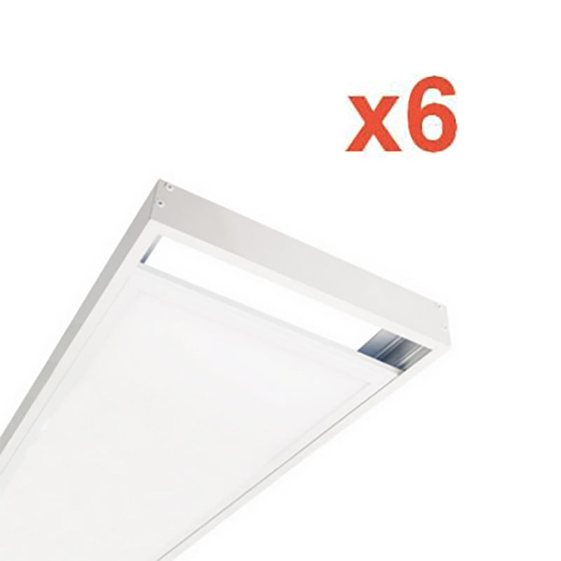 Kit Saillie BLANC pour Panneau LED 120x30 Slim (Pack de 6)