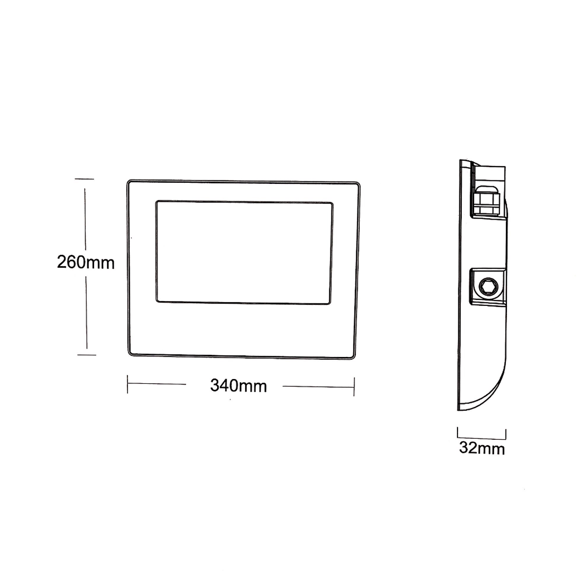 Yadlaya 100W 6500k Projecteur LED Exterieur avec Detecteur de