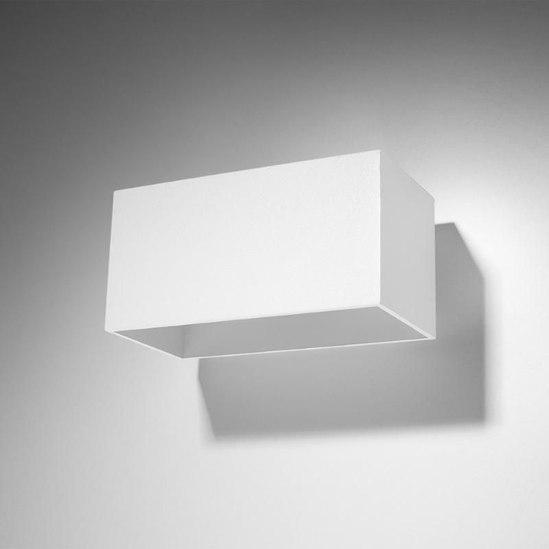 Applique Murale Rectangulaire Blanc pour 2 Ampoules G9