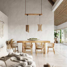 Suspension Bois Géométrique Design pour Ampoule E27