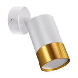 Spot en saillie Orientable BLANC et OR pour Ampoule GU10