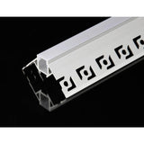 Profilé Aluminium encastré angulaire 2m pour Ruban LED Couvercle Blanc Opaque