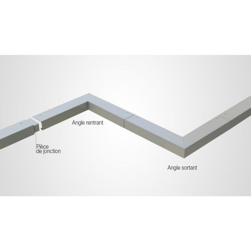 Connecteur Angle Sortant pour Rail Magnétique Encastré Noir + Connecteur Souple