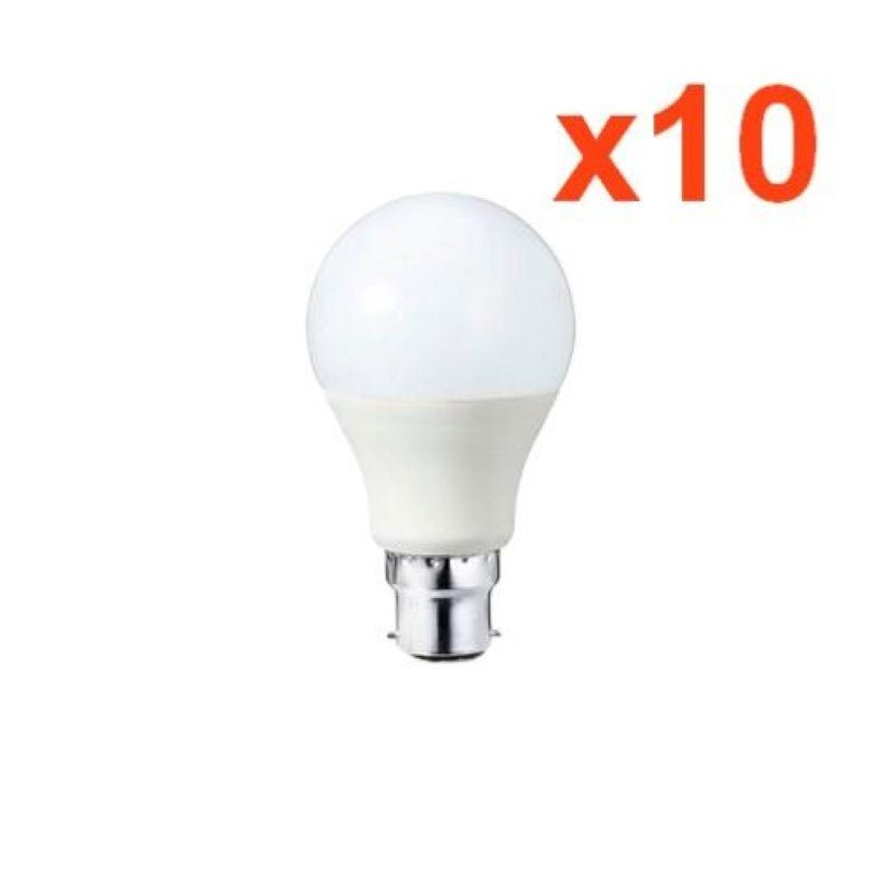 Ampoule LED B22 9W 220V A60 180° (Pack de 10) - Silamp France