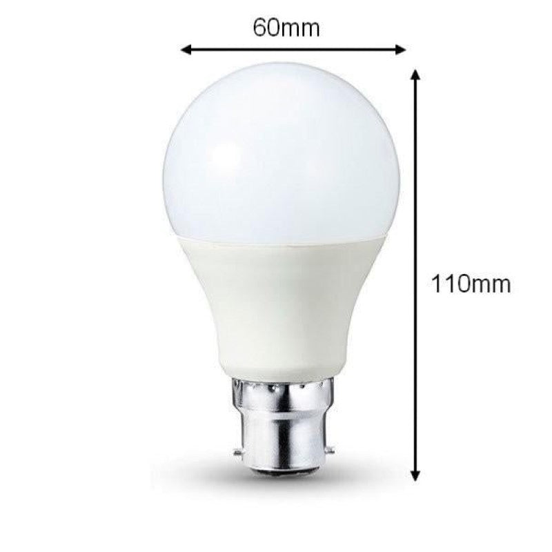 Ampoule LED B22 9W 220V A60 180° (Pack de 10) - Silamp France