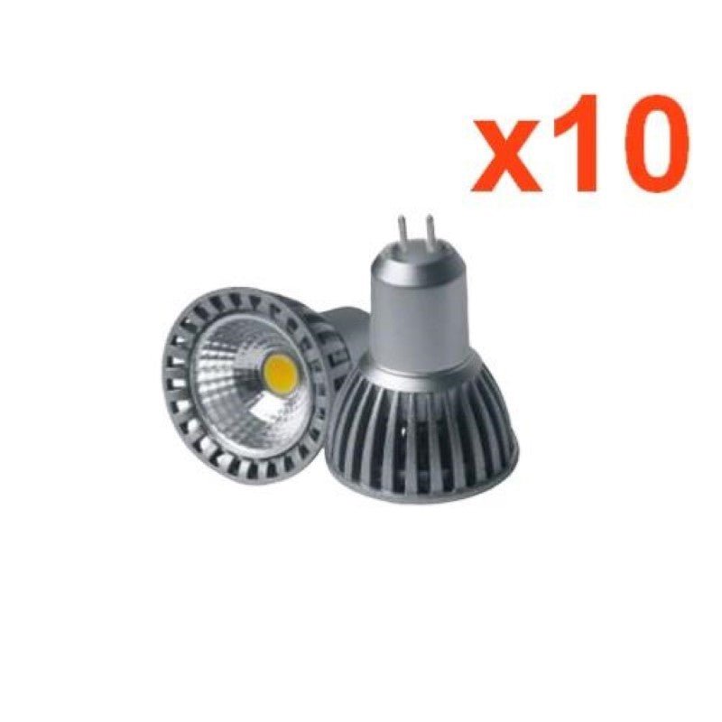 Ampoule LED COB GU5.3 / MR16 12V 4W 50° (Pack de 10) - Silamp France