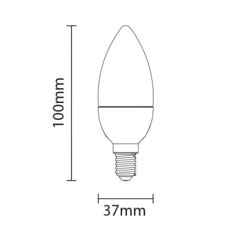 Ampoule LED E14 6W 220V C37 180° (Pack de 10) - Silamp France