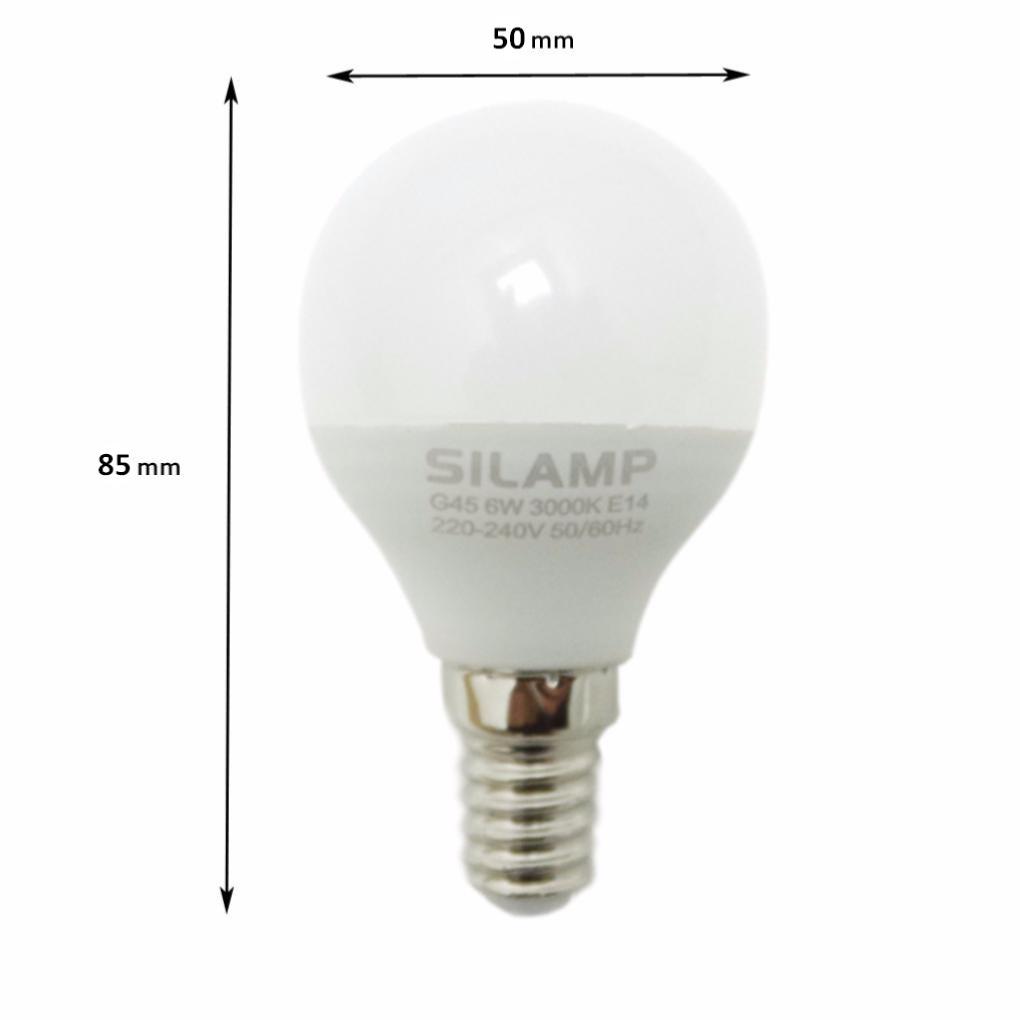 Ampoule LED E14 6W 220V G50 220° - Pack de 10 - Silamp France