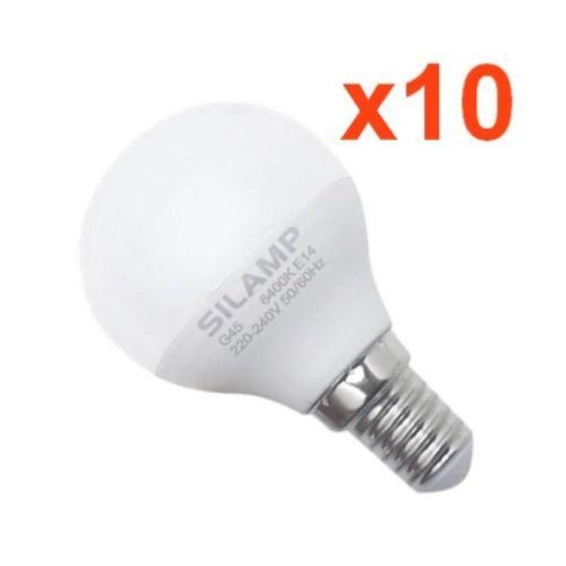 Ampoule LED E14 8W 220V G45 300° (Pack de 10) - Silamp France