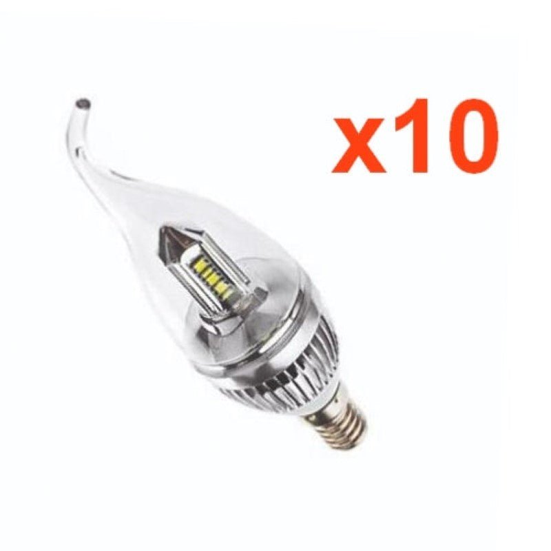 Ampoule LED E14 Flamme 4W 220V 32LED SMD3014 270° ventilée (Pack de 10) - Silamp France