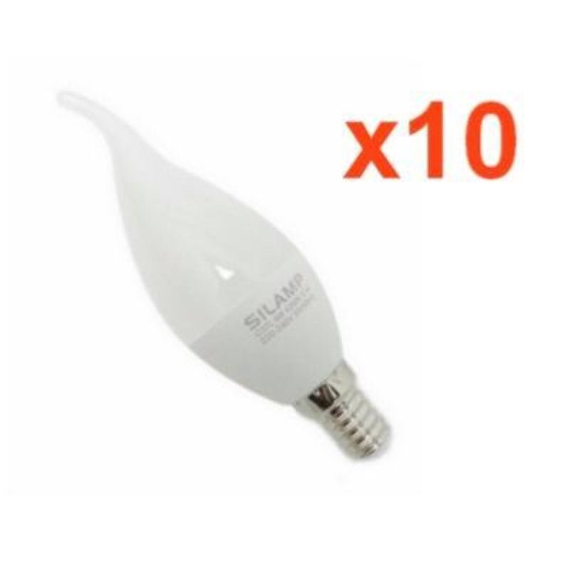 Ampoule LED E14 Flamme 8W 220V Ø38mm (Pack de 10) - Silamp France