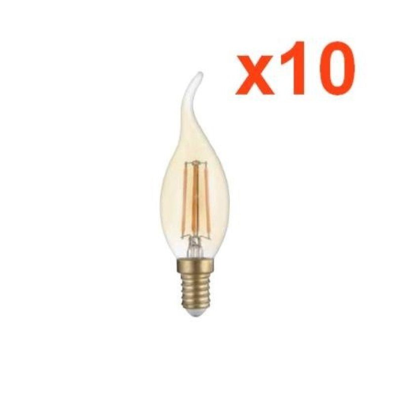 Ampoule LED E14 Flamme Filament 4W T35 (Pack de 10) - Silamp France