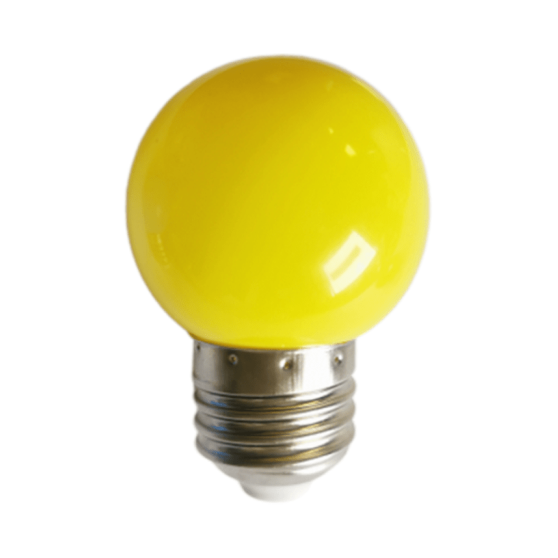 Ampoule LED E27 1W G45 JAUNE - Silamp France
