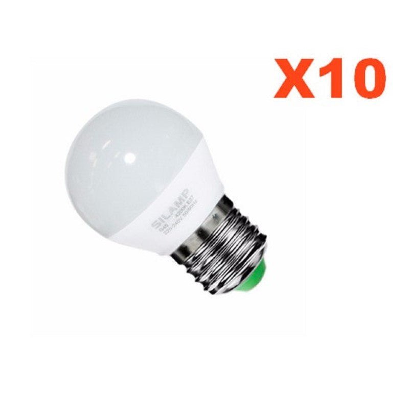 Ampoule LED E27 6W 220V G50 220° (Pack de 10) - Silamp France