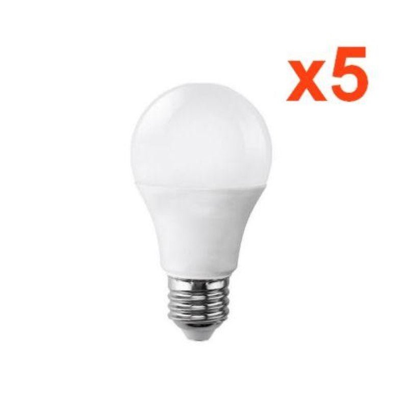 Ampoule LED E27 9W 220V A60 180° (Pack de 5) - Silamp France