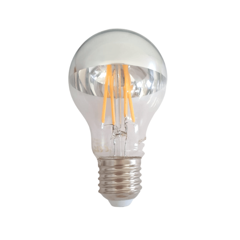 Ampoule LED E27 Filament 7W A60 Reflet Argent - Silamp France