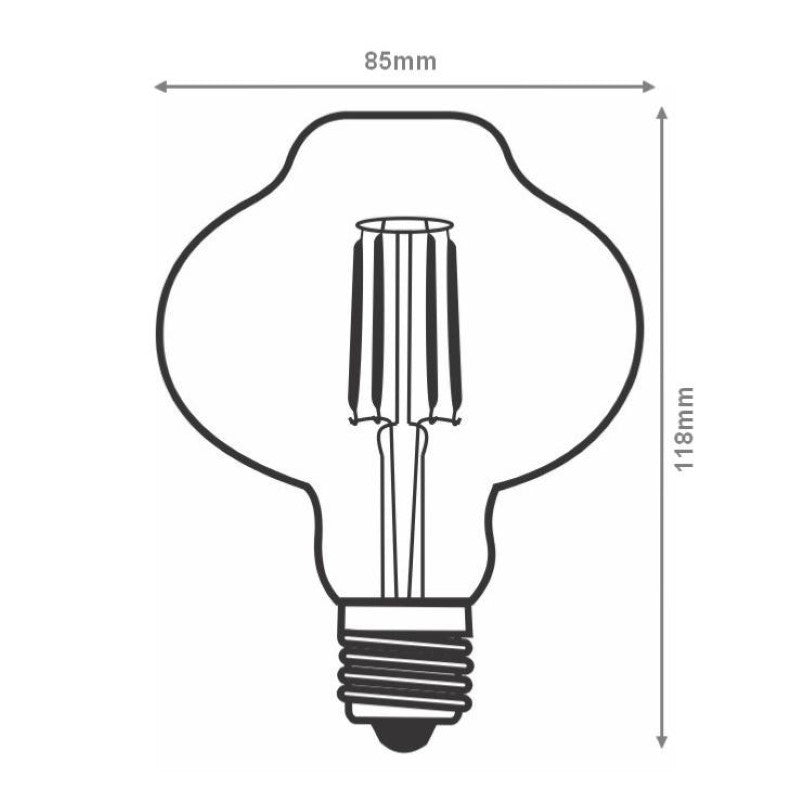 Ampoule LED E27 Filament Dimmable 8W G80 Lanterne - Silamp France