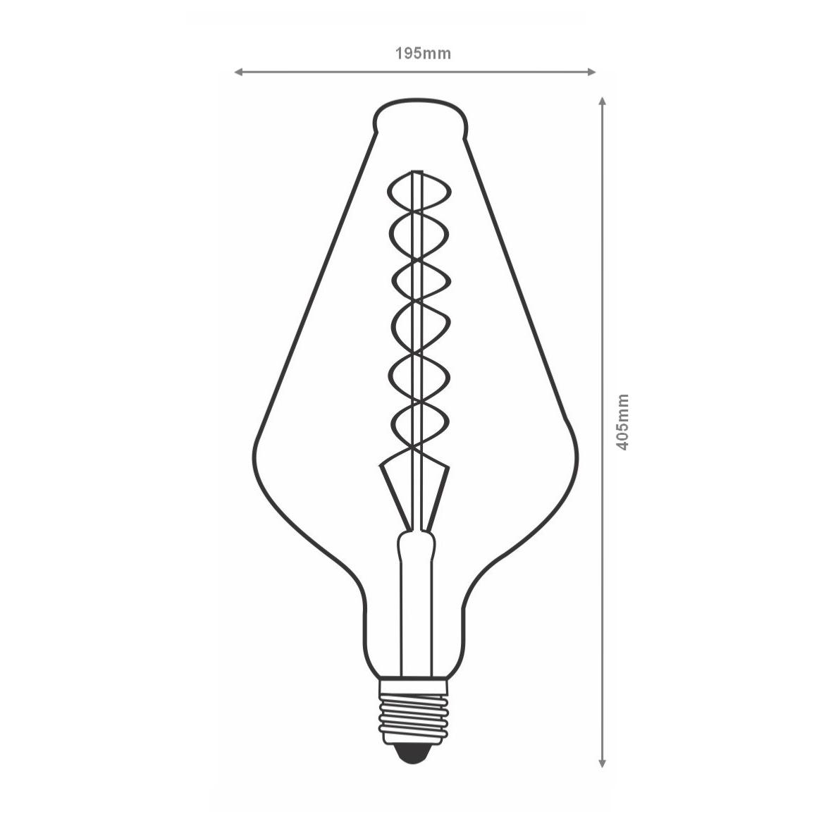 Ampoule LED E27 Filament XXL Dimmable 8W VA188 SMOKE - Silamp France
