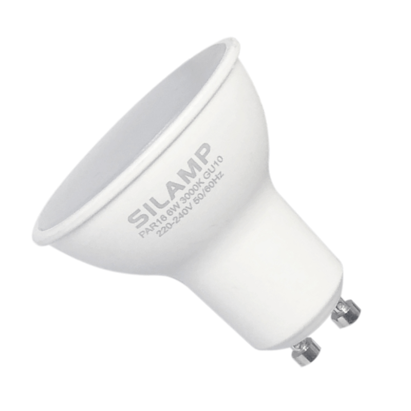 Ampoule LED GU10 6W 220V SMD2835 PAR16 10LED 100° - Silamp France