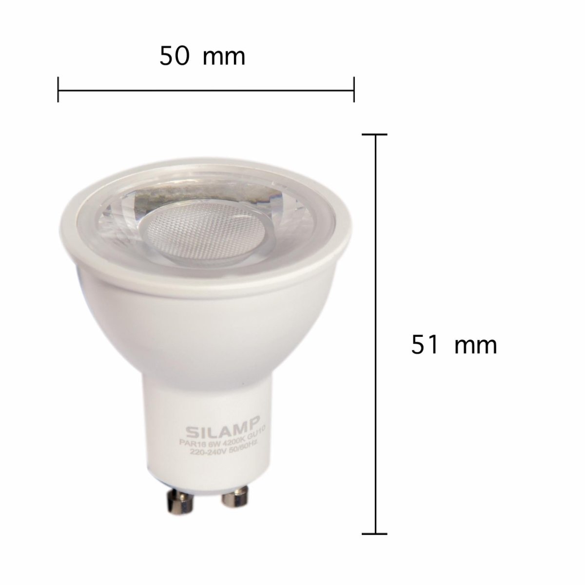 Ampoule LED GU10 Dimmable 8W 220V SMD2835 PAR16 60° (Pack de 10) - Silamp France