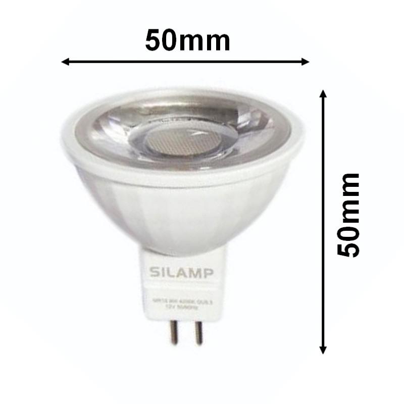 Ampoule LED GU5.3 / MR16 12V 8W SMD 80° - Silamp France