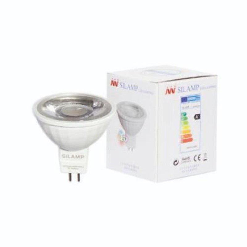 Ampoule LED GU5.3 / MR16 12V 8W SMD 80° (Pack de 10) - Silamp France