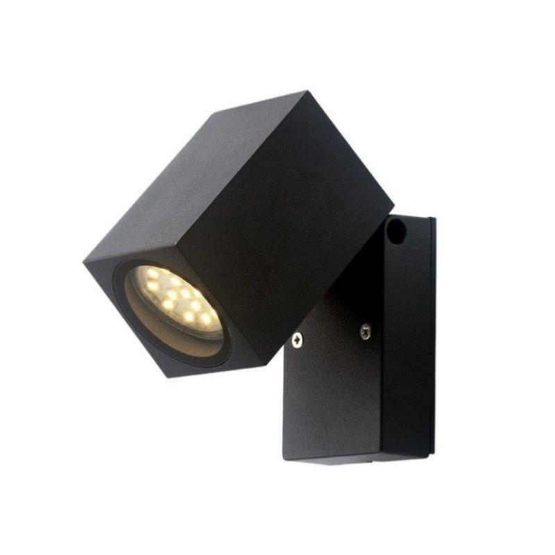 Applique Murale Noire LED IP44 Orientable pour ampoule GU10