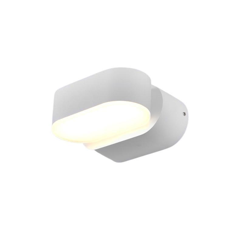 Applique Murale Blanche LED IP54 Orientable Ovale