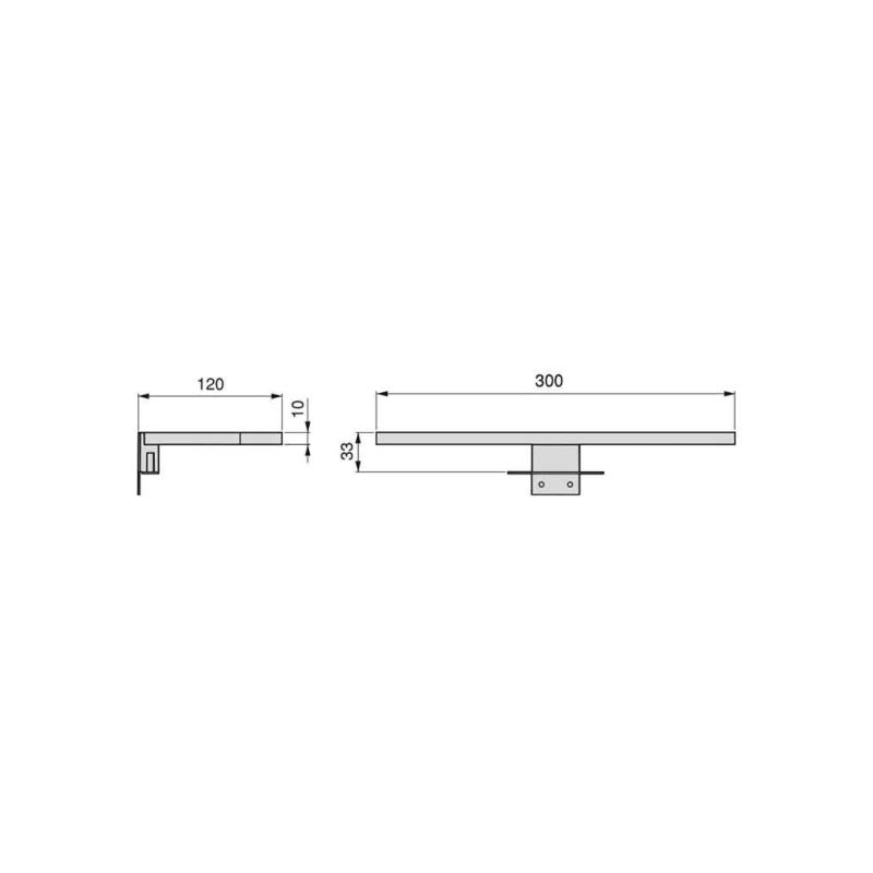 Applique Murale Salle de Bain Design LED IP44 7W 300mm