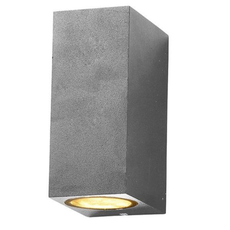 Applique Murale Argent LED Carrée IP44 double faisceau GU10 - Silamp France