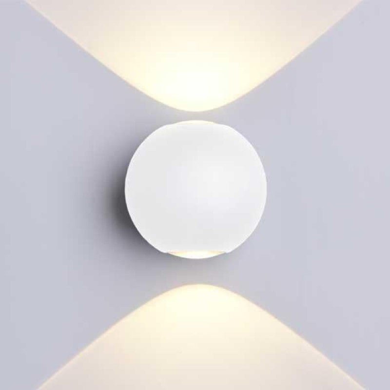 Applique Murale Blanche Design LED Double Faisceaux IP54 6W - Silamp France