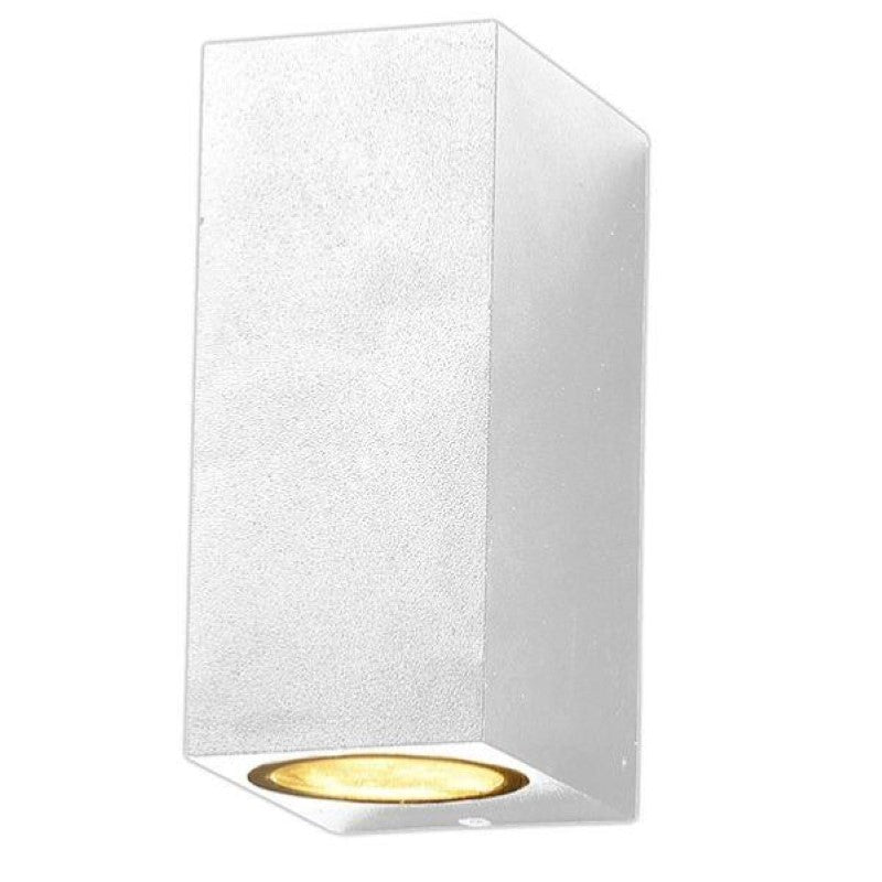 Applique Murale Blanche LED Carrée IP44 double faisceau GU10 - Silamp France