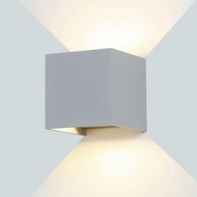 Applique Murale Grise LED 12W IP54 Carré