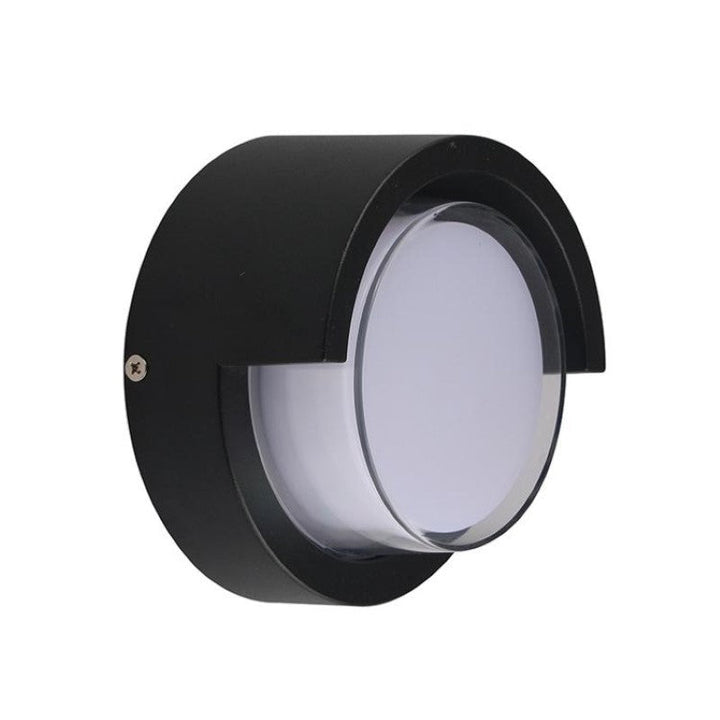 Applique Murale LED 15W Noire Ronde IP65 avec Cache