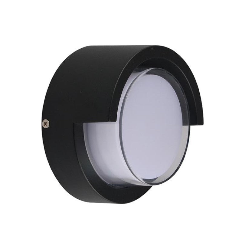 Applique Murale LED 15W Noire Ronde IP65 avec Cache - Silamp France