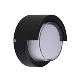 Applique Murale LED 15W Noire Ronde IP65 avec Cache