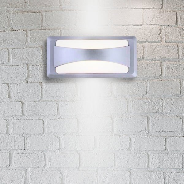 Applique Murale LED Rectangulaire 12W IP65 Gris - Silamp France