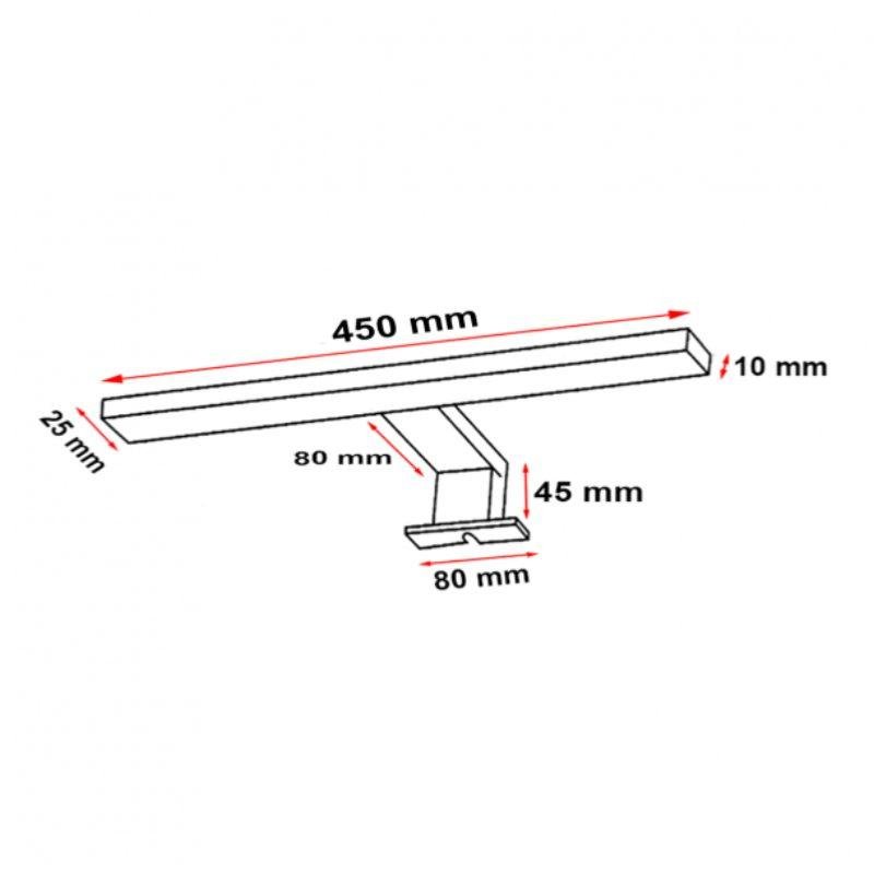 Applique Murale Salle de Bain Aluminium 9W IP44 - Silamp France