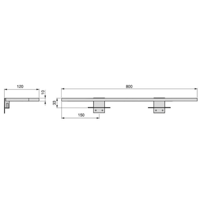 Applique Murale Salle de Bain Design LED IP44 14W 800mm - Silamp France