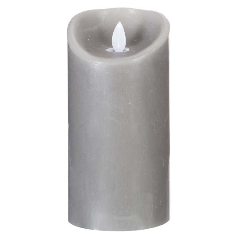 Bougie LED Haute Flamme Vacillante à Piles Gris