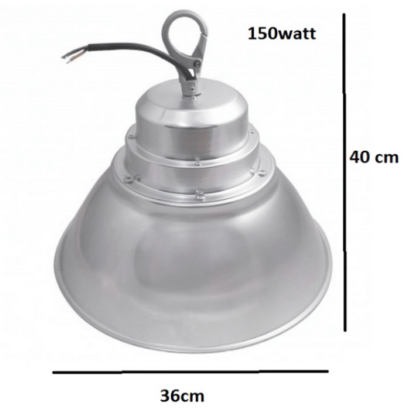 Cloche LED Industrielle 150W 120° IP65 ARGENT - Silamp France