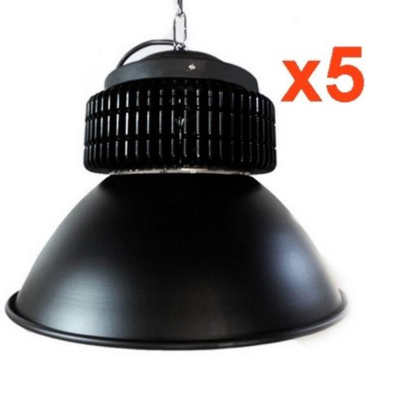 Cloche LED Industrielle 200W 120° NOIR (Pack de 5) - Silamp France