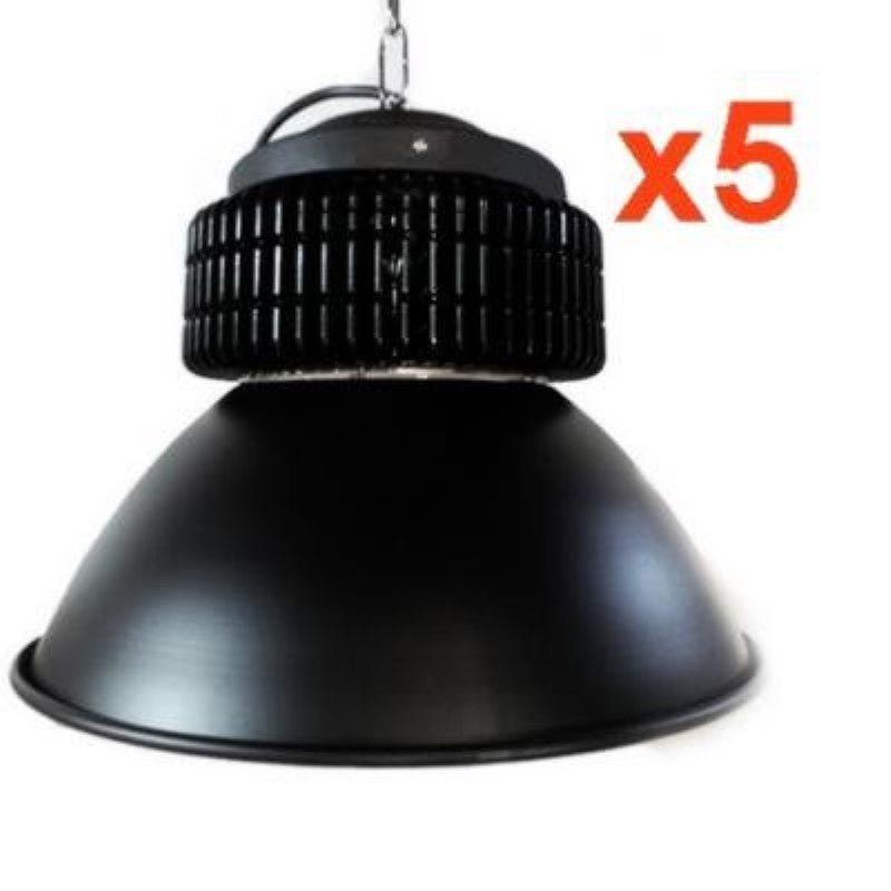 Cloche LED Industrielle 50W 120° NOIR (Pack de 5) - Silamp France