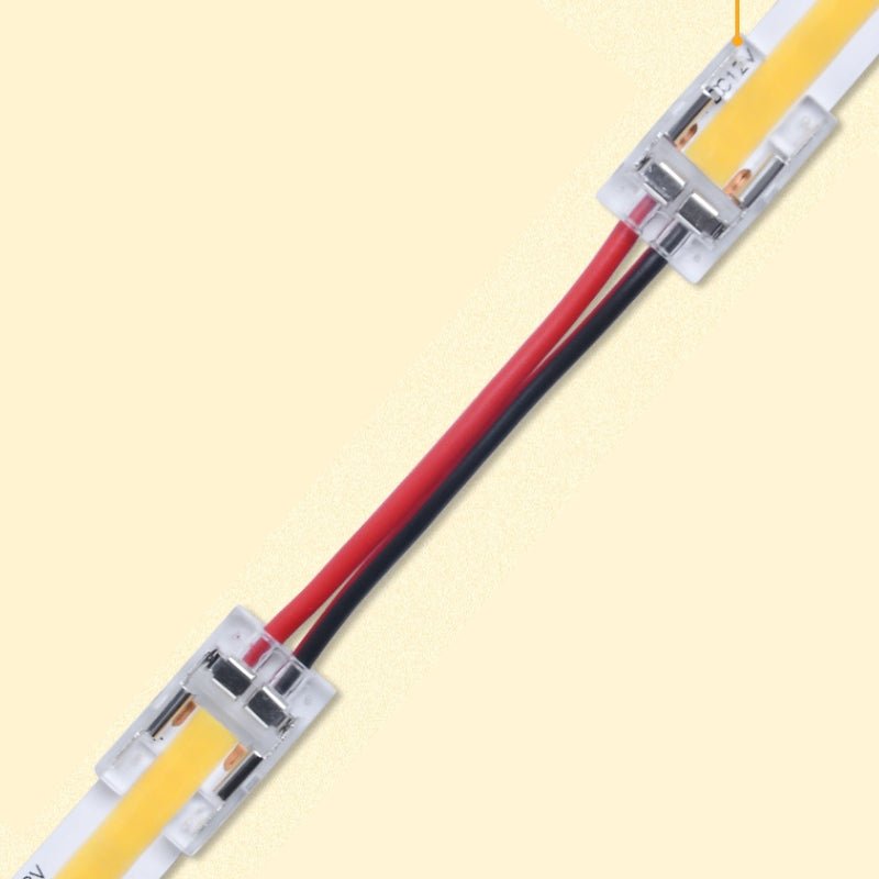 Connecteur à 2 têtes avec Fil pour Ruban LED COB 48V 10mm - Silamp France