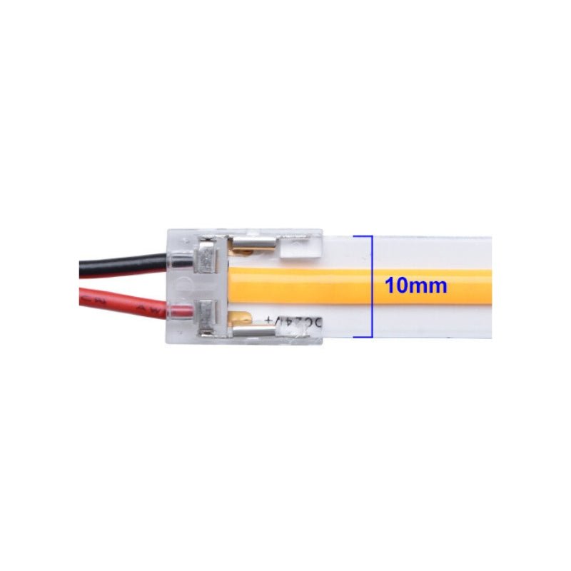 Connecteur à 2 têtes avec Fil pour Ruban LED COB 48V 10mm - Silamp France