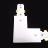Connecteur LED pour Rail Monophasé Angle 90° BLANC