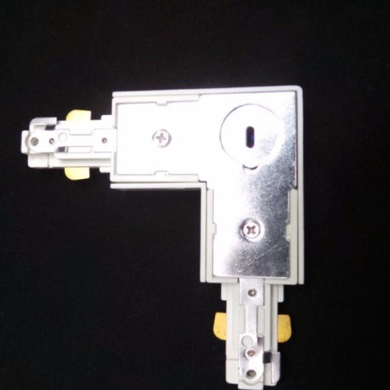 Connecteur LED pour Rail Monophasé Angle 90° BLANC - Silamp France