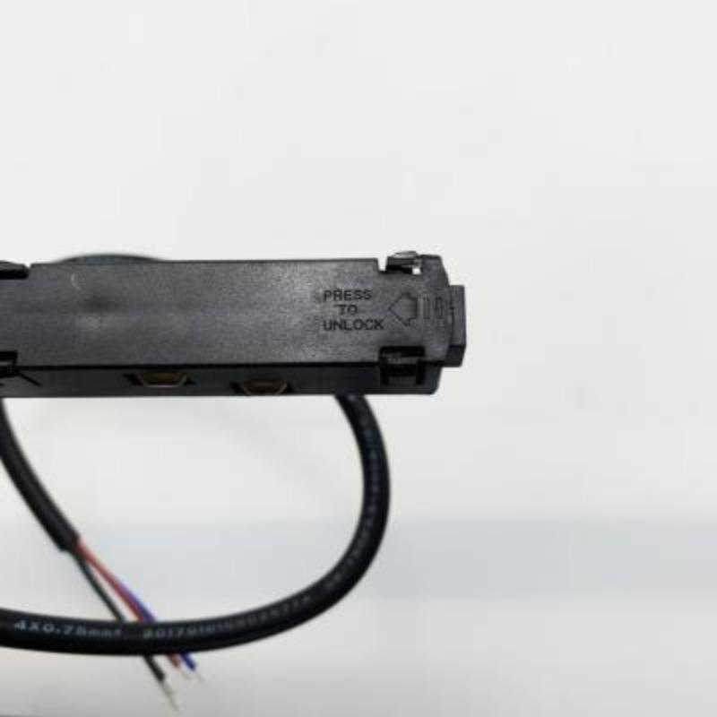 Connecteur Linéaire pour Rail Magnétique 48V 4 fils NOIR