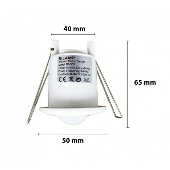 Détecteur de Mouvement Encastrable 6m IP20 360° 220V - Silamp France