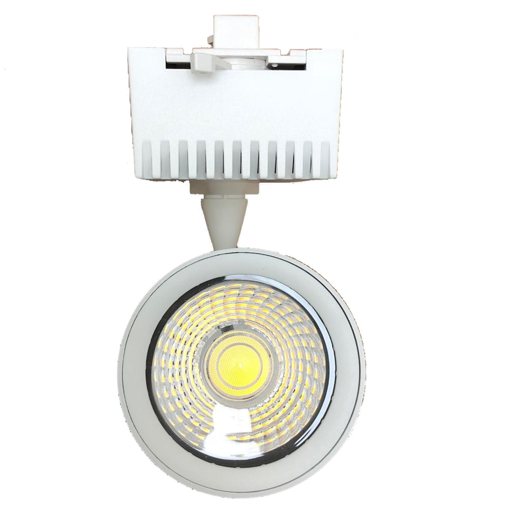Spot LED sur Rail 30W 80° COB Monophasé BLANC